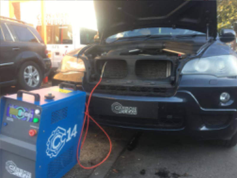 carbon cleaner with bmw vehicle