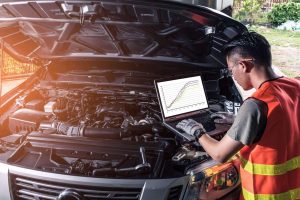 engineer performing engine remapping